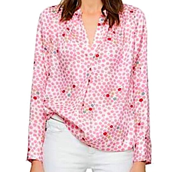 Zadig & Voltaire Tink Kawai Tunic Blouse in Flamant, Size Small - Picture 9 of 9